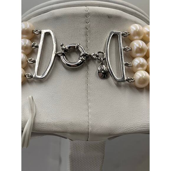 J. Crew Vintage Four MultiStrand Hand Knotted Off White Pearl Layering Necklace - Picture 6 of 10